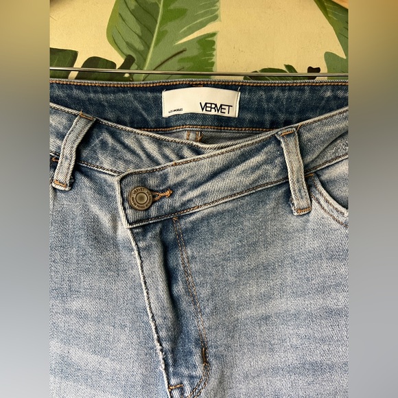 Vici Vervet Womens Crossover Distressed Jeans 29 - Picture 7 of 12